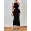 image:imageFloerns Womens Cut Out Bodycon Dress Sleeveless Summer Outfit Slit Long DressesBlack