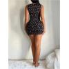 image:imageFloerns Womens Ditsy Floral Lace Trim Mini Dress Summer Sleeveless Bodycon Going Out DressesBlack