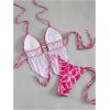 image:imageFloerns Womens Floral Bead Tankini Swimsuit 2 Piece Halter String Tie Side Bathing SuitHot Pink