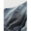 image:imageFloerns Womens Grunge Sleeveless Hater Backless Hip Hop Fringe Trim Vest Denim TopsLight Blue