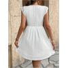 image:imageFloerns Womens Lace V Neck Vacation Dress Sleeveless Eyelet Embroidery Summer A Line Dresses