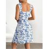 image:imageFloerns Womens Leopard Print Mesh Bodycon Mini Dress Sleeveless Bowknot Y2k DressesLight Blue and White