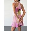image:imageFloerns Womens Tie Dye Sleeveless Halter Dress Pleated Summer Vacation Short DressesPink