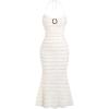 image:imageWomens Beach Halter Neck Bodycon Dresses Summer Tiered Fishtail Hem Long Dress