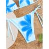image:imageFloerns Womens Bikini Sets Floral Print Triangle Halter Swimsuit Tie Side 2 Piece Bathing SuitsBlue Floral