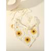 image:imageFloerns Womens Accessories Floral Hair Scarf Crochet Kerchief Vintage HeadbandsYellow