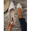 image:imageFloerns Womens Elegant Flat Shoes Pointed Toe Slip On Work Dressy Ballet FlatsBeige