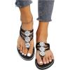 image:imageFloerns Womens Flat Sandals Flip Flop Sandals Summer Slip on Dressy Thong SandalBlack