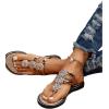 image:imageFloerns Womens Flat Sandals Flip Flop Sandals Summer Slip on Dressy Thong SandalGold