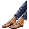 image:imageFloerns Womens Flat Sandals Flip Flop Sandals Summer Slip on Dressy Thong SandalGold