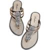 image:imageFloerns Womens Flat Sandals Flip Flop Sandals Summer Slip on Dressy Thong SandalGold