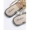 image:imageFloerns Womens Flat Sandals Flip Flop Sandals Summer Slip on Dressy Thong SandalGold Solid
