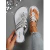 image:imageFloerns Womens Flat Sandals Flip Flop Sandals Summer Slip on Dressy Thong SandalSilver