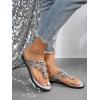 image:imageFloerns Womens Flat Sandals Flip Flop Sandals Summer Slip on Dressy Thong SandalSilver