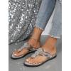 image:imageFloerns Womens Flat Sandals Flip Flop Sandals Summer Slip on Dressy Thong SandalSilver