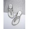 image:imageFloerns Womens Flat Sandals Flip Flop Sandals Summer Slip on Dressy Thong SandalSilver