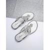 image:imageFloerns Womens Flat Sandals Flip Flop Sandals Summer Slip on Dressy Thong SandalSilver