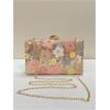 image:imageFloerns Womens Flower Sequin Clutch Purse Crossbody Bag Retro Chain Evening HandbagCoral Pink
