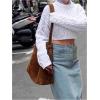 image:imageFloerns Womens Large Capacity Shoulder Bag Vintage Travel Big Bucket BagCoffee