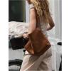 image:imageFloerns Womens Large Capacity Shoulder Bag Vintage Travel Big Bucket BagCoffee