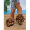 image:imageFloerns Womens Leopard Closed Toe Sandals Bow Pointed Toe Dressy Cheetah MulesBrown