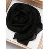 image:imageFloerns Womens Lightweight Breathable Chiffon Long Scarf Shawl Wrap ScarvesBlack