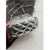 image:imageFloerns Womens Square Mini Bucket Quilted Crossbody Hobo Bag Satchel Purse with Chain StrapSilver