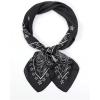 image:imageFloerns Womens Vintage Silk Bandana Paisley Print Headscarf Boho Square Hair ScarfBlack Ink