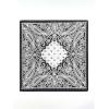 image:imageFloerns Womens Vintage Silk Bandana Paisley Print Headscarf Boho Square Hair ScarfBlack White Geo
