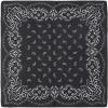 image:imageFloerns Womens Vintage Silk Bandana Paisley Print Headscarf Boho Square Hair ScarfWhite Black Ink