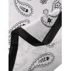 image:imageFloerns Womens Vintage Silk Bandana Paisley Print Headscarf Boho Square Hair ScarfWhite Cream
