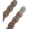 image:imageFloerns Womens Western Style Chunky Belt Wide Disco Belt Circle Y2k BeltsChampagne