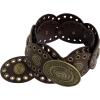image:imageFloerns Womens Western Style Chunky Belt Wide Disco Belt Circle Y2k BeltsRust Brown