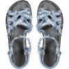 image:imageFloerns Womens Criss Cross Denim Sandals Strappy Flat Sandals with Ankle StrapsBlue