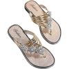 image:imageFloerns Womens Flat Sandals Flip Flop Sandals Summer Slip on Dressy Thong SandalGold Solid
