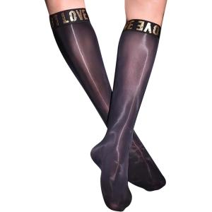 image:imageFloerns Mens Thin Dress Sock Reflective Formal Business Long StockingsBlack and Gold