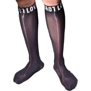 image:imageFloerns Mens Thin Dress Sock Reflective Formal Business Long StockingsBlack and White