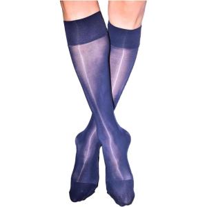 image:imageFloerns Mens Thin Dress Sock Reflective Formal Business Long StockingsDark Blue