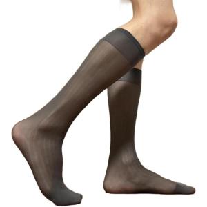 image:imageFloerns Mens Thin Dress Sock Reflective Formal Business Long StockingsGrey