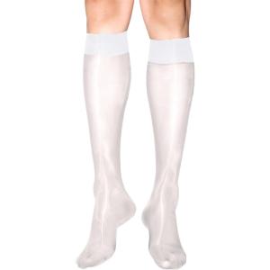 image:imageFloerns Mens Thin Dress Sock Reflective Formal Business Long StockingsWhite