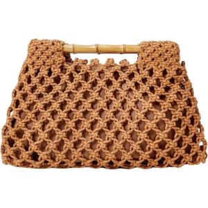image:imageFloerns Womens Straw Bag Handle Beach Clutch Purse Hobo HandbagBrown