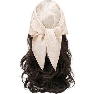 image:imageFloerns Womens Vintage Silk Bandana Paisley Print Headscarf Boho Square Hair ScarfBeige
