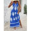image:imageFloerns Womens Boho Print V Neck Split Cami Dress Sleeveless Vacation A Line Maxi DressesRoyal Blue