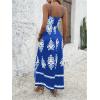 image:imageFloerns Womens Boho Print V Neck Split Cami Dress Sleeveless Vacation A Line Maxi DressesRoyal Blue