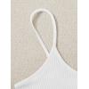 image:imageFloerns Womens Casual Letter Embroidery Crop Cami Top Sleeveless TopA White