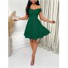 image:imageFloerns Womens Off The Shoulder Cocktail Dress Twist Front A Line Holiday Wedding Guest DressesDark Green