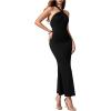 image:imageFloerns Womens Sexy Halter Maxi Dress Twist Backless Sleeveless Formal Cocktail Party Wedding Long Bodycon DressesBlack