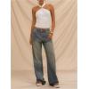 image:imageFloerns Womens Sleeveless Metal Ring Halter Tops Tie Backless Beach Camisole Tank TopWhite