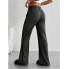 image:imageFloerns Womens Striped Print High Waisted Dress Pants Straight Leg Work Suit PantsBlack