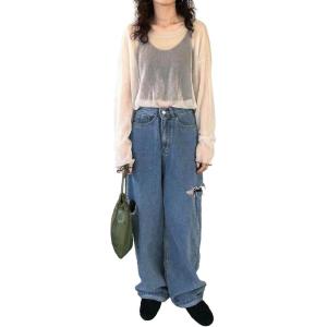 image:imageFloerns Womens Sheer Mesh Long Sleeve Oversized Drop Shoulder Y2k Tee ShirtsApricot